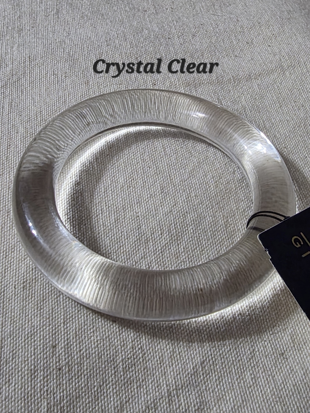 NWT Vintage Bijoux Givenchy "Crystal Clear" Lucite Bangle Bracelet โ Unsigned